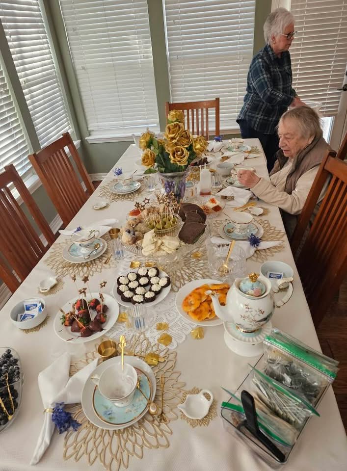 Image of the tea table at my first hosted tea party.
