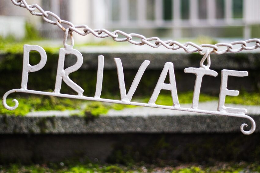 Image of wall with text "Privacy Policy"