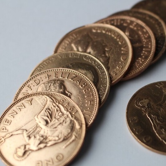 Image of coins lined up