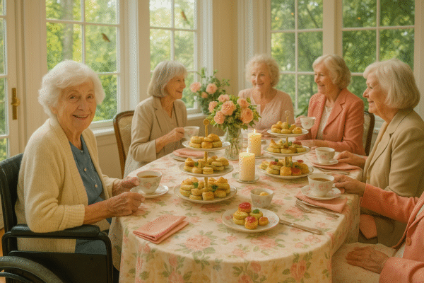 Image of ladies at a tea table