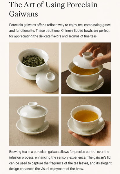image of porcelain guiwans with text