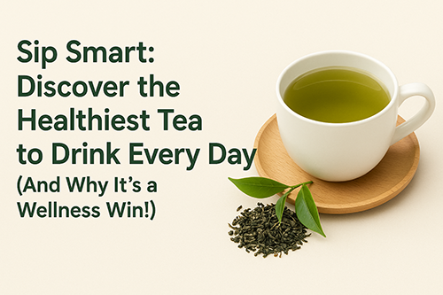 Image with text Sip Smart, The healthest Tea to Drink Daily
