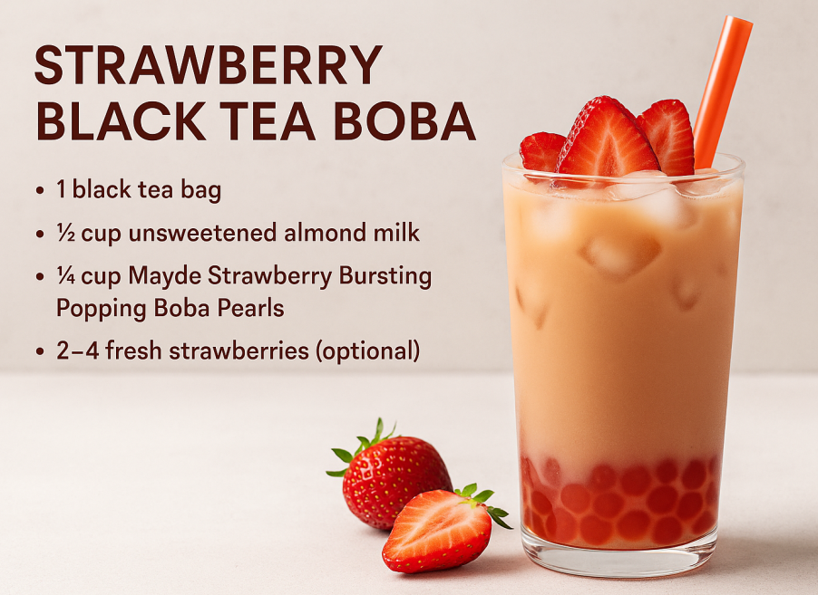 low-carb Strawbeery Black Tea Bobo