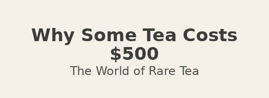 header image with text "why some tea cost $500"