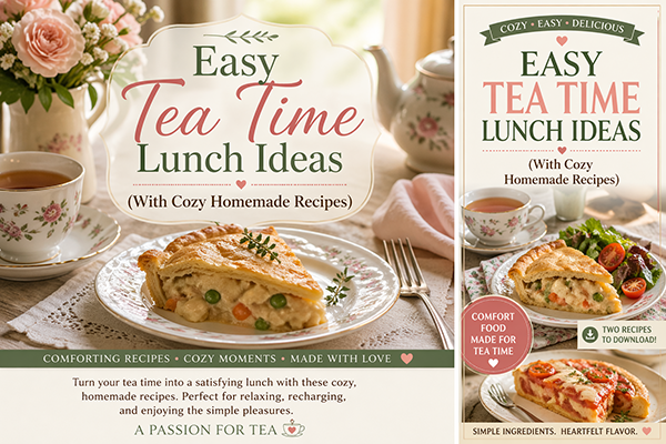 Header Image with tex Esty Tea Time Lunch Ideas