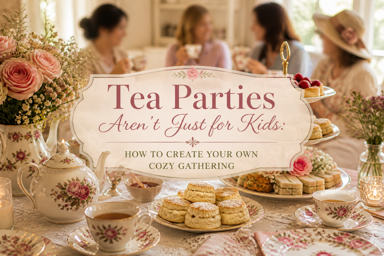 Header Image with text Tea Parties Arn't Just for Kids
