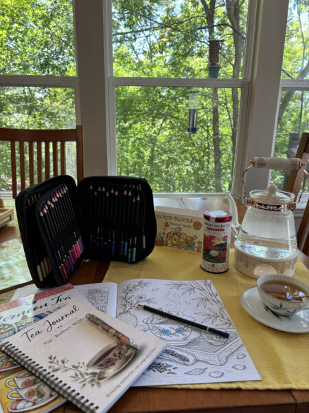 An image of a pesonal  Tea Ritual setup for me